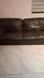 Canapé cuir à donner, Maison & Meubles, Enlèvement, Utilisé, Cuir, 75 à 100 cm