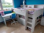 Halfhoogslaper, 90-200. Incl bureau, stoel en matras, Kinderen en Baby's, Kinderkamer | Stapelbedden en Hoogslapers, Ophalen, Zo goed als nieuw