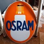 Éclairage de voiture OSRAM en émail, lampe de panneau d'affi, Collections, Envoi, Utilisé, Panneau publicitaire