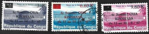 3 Postzegels Organisatie afrikaanse eenheid  Congo-Kinshasa, Postzegels en Munten, Postzegels | Afrika, Gestempeld, Overige landen