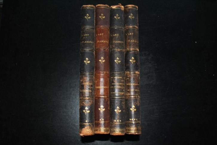 DU JARDIN  L'art Flamand 4 volumes reliés 1896 1898 RARE, Antiek en Kunst, Antiek | Boeken en Manuscripten, Ophalen of Verzenden