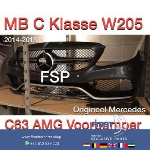 C63 AMG Voorbumper Mercedes C Klasse 2014-2018 bumper +Gril, Auto-onderdelen, Carrosserie, Bumper, Mercedes-Benz, Voor, Gebruikt