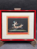 19e eeuw Antieke mini schilderij (Antonio Francione), Antiek en Kunst, Kunst | Schilderijen | Klassiek, Ophalen of Verzenden