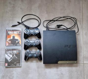 PS3 avec 3 manettes et 2 jeux disponible aux enchères