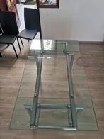 Eettafel - glas, Maison & Meubles, 100 à 150 cm, Rectangulaire, 50 à 100 cm, Enlèvement