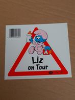 Autocollant Bébé Schtroumpf Liz on tour, Verzamelen, Smurfen, Ophalen of Verzenden, Zo goed als nieuw, Babysmurf, Overige typen