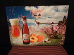 Br. Dubuisson : Pêche Mel Bush bierreclame in karton, Verzamelen, Ophalen of Verzenden, Nieuw, Reclamebord, Plaat of Schild, Overige merken