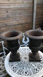 paire de vases de jardin en fonte hauteur 46 cm, Enlèvement, Utilisé