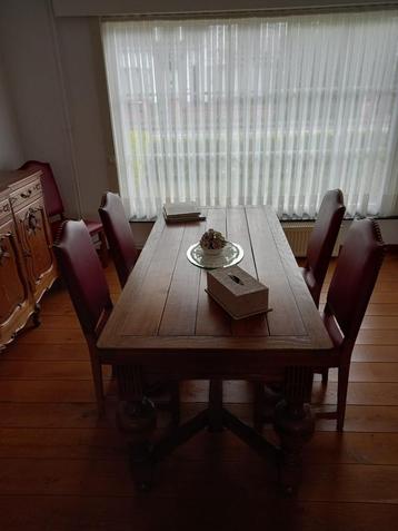 Eettafel, Huis en Inrichting, Ophalen, Gebruikt, Eikenhout, Vijf personen of meer