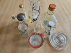 Glazen flesjes set, Ophalen