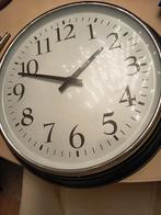 Ronde klok inox, Huis en Inrichting, Woonaccessoires | Klokken, Ophalen, Zo goed als nieuw