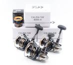 3x Daiwa Caldia SW 8000-H + 1x reservespoel, Ophalen of Verzenden, Zo goed als nieuw, Molen
