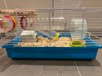 Ferplast hamsterkooi Paula - 46x29,55x24,5 cm - blauw, Dieren en Toebehoren, Kooi, Minder dan 75 cm, Minder dan 60 cm, Zo goed als nieuw