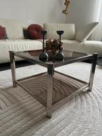 Vintage glazen salontafel, Huis en Inrichting, Tafels | Salontafels, Ophalen, Gebruikt, Glas