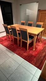 Hulsta Picto (eettafel met 6 stoelen) - Beuk natuur, Enlèvement, Comme neuf, Tijdloos, 4 à 6 chaises