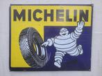 Oud vintage Michelin emaille bord Belgisch emailleren 1, Verzamelen, Gebruikt, Ophalen of Verzenden