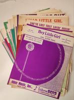 Unieke verzameling 45 Vintage Partituren '50's en 60's, Muziek en Instrumenten, Bladmuziek, Ophalen of Verzenden, Gebruikt, Thema