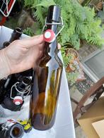 beugelfles bruin glas 1 liter, Ophalen, Zo goed als nieuw