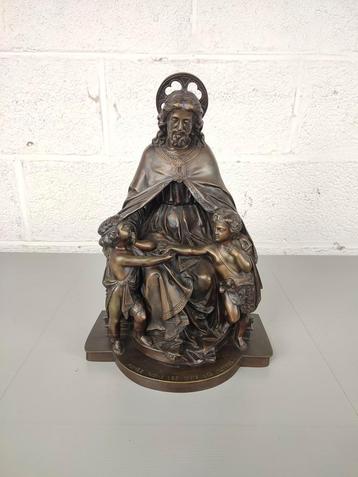 Bronzen beeld D. Marie Jezus met kindjes beschikbaar voor biedingen