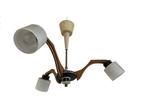 Vintage hanglamp jaren 50, Huis en Inrichting, Lampen | Kroonluchters, Ophalen, Gebruikt, Glas, Jaren 50
