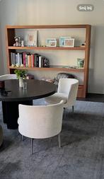 Designkast in Walnoot, Huis en Inrichting, Ophalen, Met plank(en), Glas, Zo goed als nieuw