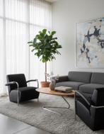 Leolux set - 2 fauteuils met bijzettafel, Ophalen, Zo goed als nieuw, Leer