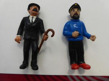 capitaine haddock + dupont  Hergé / lombard , comics Spain, Collections, Enlèvement ou Envoi, Tintin, Utilisé, Statue ou Figurine