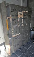 vintage retro industrieel apothekerkast ladenkast wandkast, Ophalen, Gebruikt