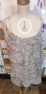 Robe à volants., Vêtements | Femmes, Taille 38/40 (M), Beige, Porté, MANGO