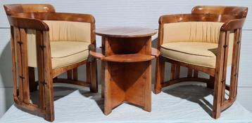 Set Schuitema Shaker armstoelen en tafeltje, 80s beschikbaar voor biedingen