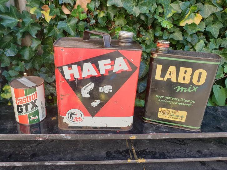 HAFA olieblik - agrarisch + labo & castrol, Verzamelen, Blikken, Zo goed als nieuw, Ophalen of Verzenden