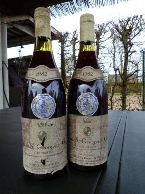 Nuits St-Georges - 1er Cru - Les Porets - 1982 - 2 flessen, Verzamelen, Wijnen, Nieuw, Vol, Ophalen