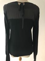 Max mara: zwarte fijne pull, met voile en strik achteraan, Ophalen, Zo goed als nieuw, Maat 38/40 (M)