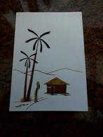 kaarten Congo 2 met hout geplakt en 1 handgeschilderd, Ophalen of Verzenden