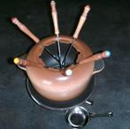 Fondueset in gietijzer + 6 vorkjes., Elektronische apparatuur, Fonduesets, Ophalen of Verzenden, Zo goed als nieuw, Brander, Fondueset