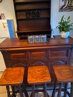 Barmeubel met 3 barkrukken, Maison & Meubles, Dénudé, Enlèvement, Comme neuf