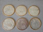 6 vintage 70's parelmoer onderleggers, Antiek en Kunst, Ophalen of Verzenden
