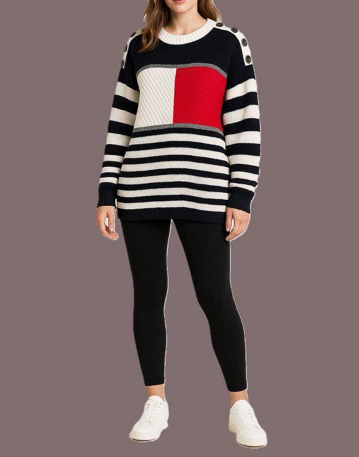 Trui Tommy Hilfiger Icons maat L, Kleding | Dames, Truien en Vesten, Zo goed als nieuw, Maat 42/44 (L), Overige kleuren, Ophalen of Verzenden