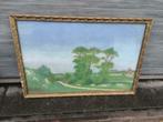Pastel paysage signe amedee, Antiek en Kunst, Kunst | Tekeningen en Fotografie, Ophalen of Verzenden