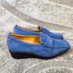 mocassins - loafers Theresia M. blauw suède maat uk 5.5 - 38, Blauw, Ophalen of Verzenden