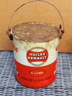 vintage olieblik 5 L Graisse Huiles Renault, Verzamelen, Ophalen of Verzenden, Gebruikt, Verpakking