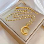 Maan Ster Hanger Nek Ketting Voor Vrouwen Meisje ( Nieuw), Overige materialen, Verstelbaar, Nieuw, Ophalen of Verzenden