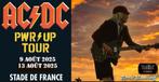 AC/DC Ticket Parijs 9 augustus, Drie personen of meer, Augustus, Hard Rock of Metal