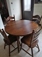 Ronde keukentafel + 4 stoelen, Huis en Inrichting, Ophalen, Gebruikt