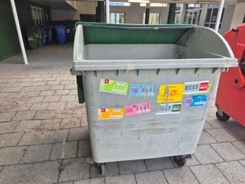 Afvalcontainer rolcontainer 1100 liter beschikbaar voor biedingen