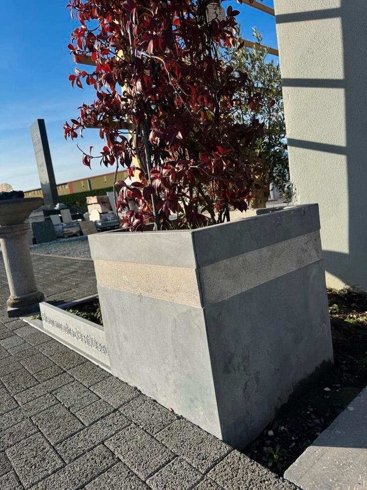 Jardinière en pierre bleue, Jardin & Terrasse, Bacs à fleurs & Jardinières, Comme neuf, Pierre, Enlèvement