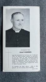 Oud-Turnhout: bidprentje pastoor Jozef Hannes, Enlèvement ou Envoi, Image pieuse