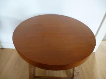 2 petits plateaux de table ronds en bois diam. 42 cm, Enlèvement ou Envoi, Utilisé, Rond, Bois