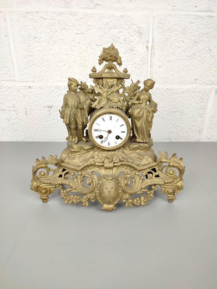 Zamak schouwklok, Antiek en Kunst, Antiek | Klokken, Ophalen of Verzenden