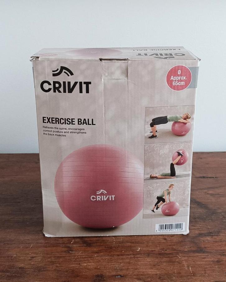 Ballon de gymnastique. Crivit. Diamètre +/- 65 cm., Sports & Fitness, Équipement de fitness, Comme neuf, Enlèvement
